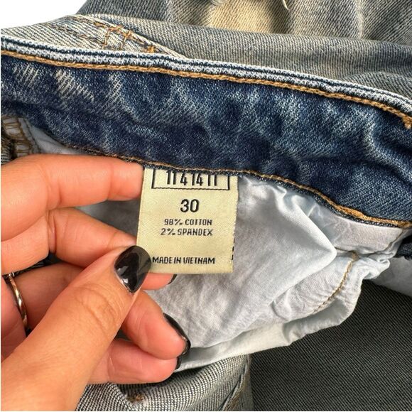 KDNK Skinny Jeans 30 Blue Distress Ripped Stacked  226 - Picture 9 of 11